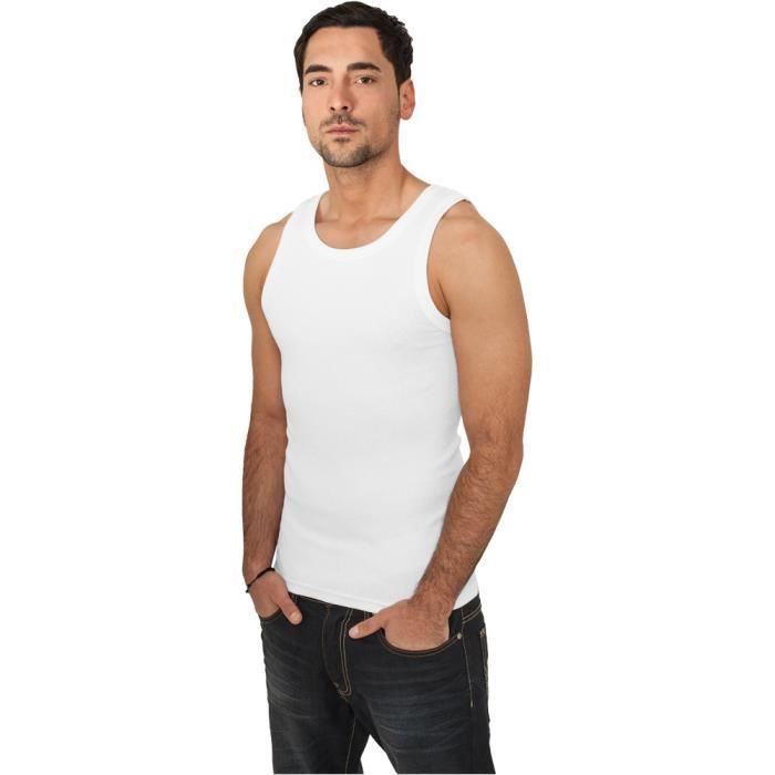 Débardeur - URBAN CLASSICS - Blanc - Taille L - 100% coton - Coupe regular