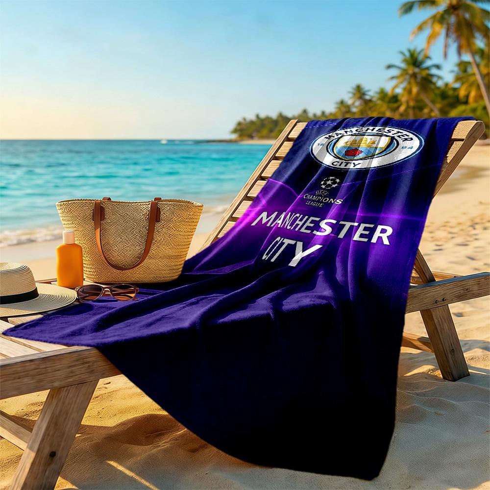 Like Manchester City Fc Beach Towel Soft Durable Quick-Dry Comfortable Lightweight Suitable for Swimming, Gym, Camping, Yoga Vacation