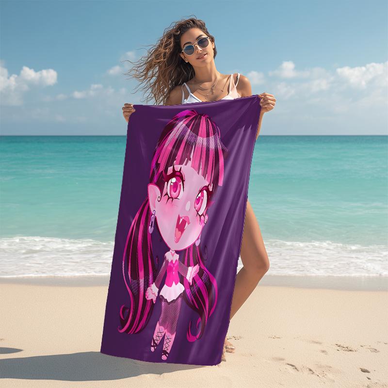 1Pc Monster High Creatures Beach Towel Microfiber Beach Towel Thin Absorbent For Beach Swimming Yoga Bath Sports 091729