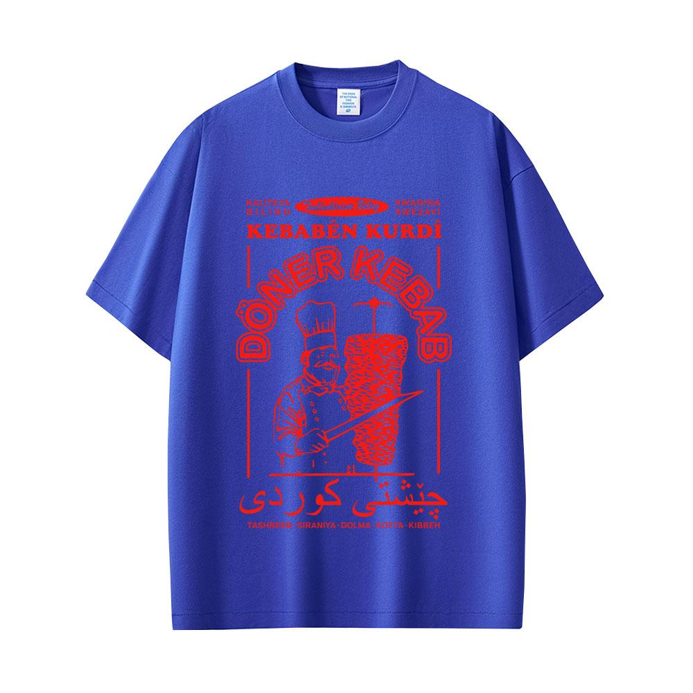 Doner Kebab Funny Meme T-shirts Karl Marx Socialist T-shirt Unisex Women Casual Cotton Vintage T Shirts Male Oversized Short Sleeve