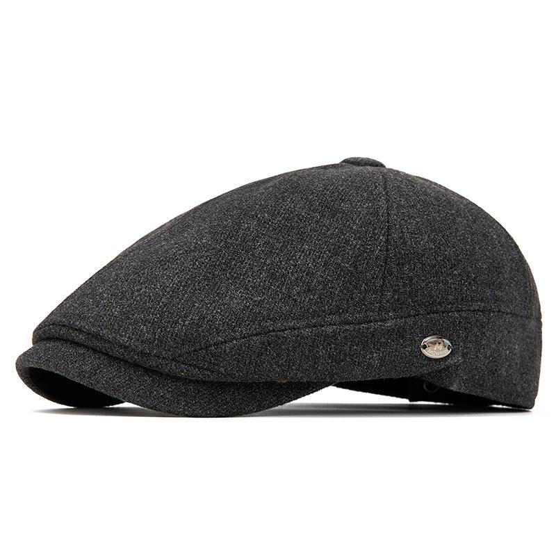 Autumn & Winter Wool Felt Beret: Warm British Retro Flat Cap for Men, Women & Children