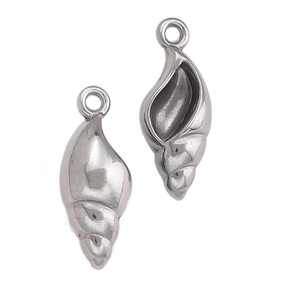 2Pcs Stainless Steel Ocean Theme Shell Starfish Turtle Conch Charms for DIY Handmade Earring Necklace Bracelet Jewelry Making
