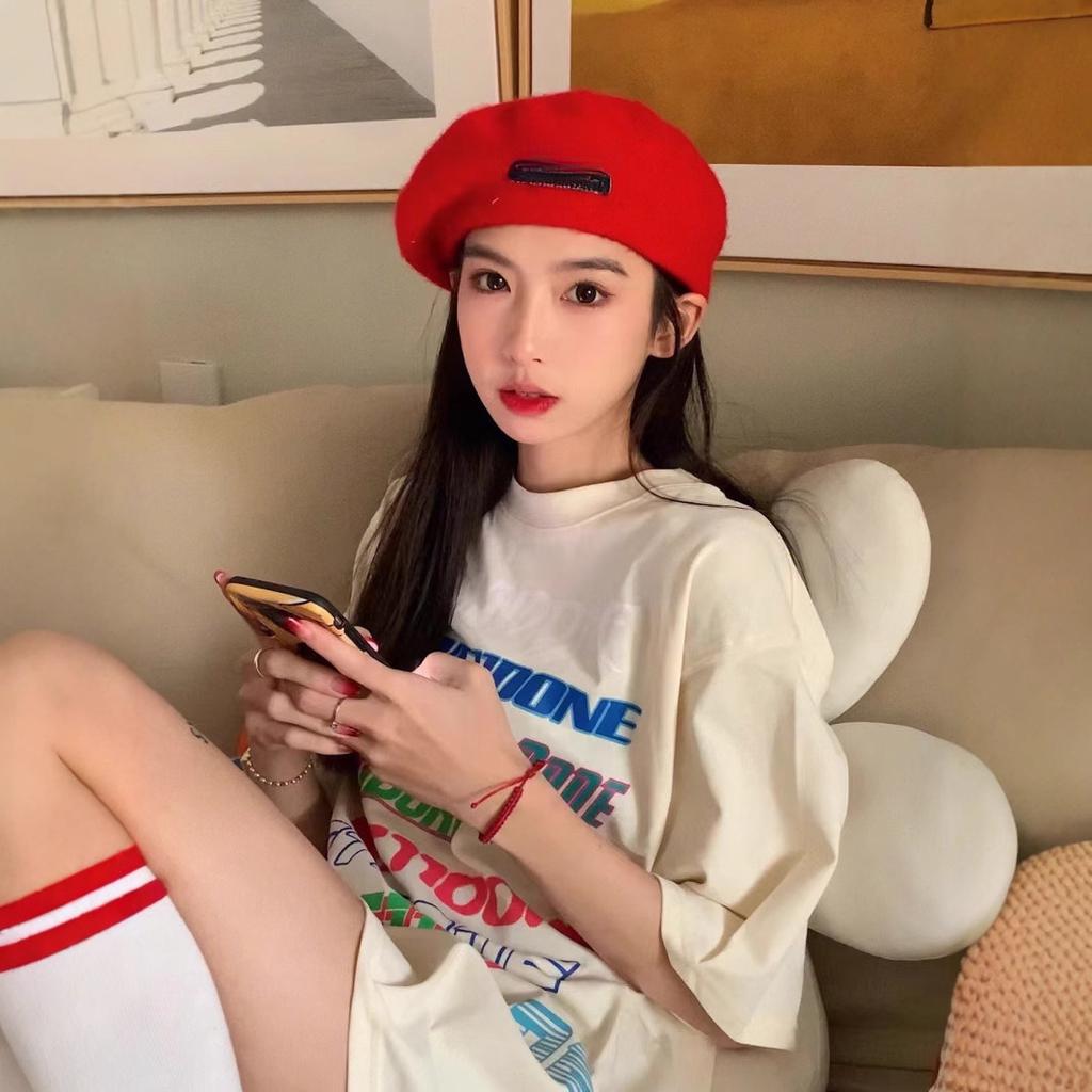 2025 summer casual Loose t shirt for women American vintage letter print black white short sleeve women's t-shirts harajuku streetwear tshirt y2k tops