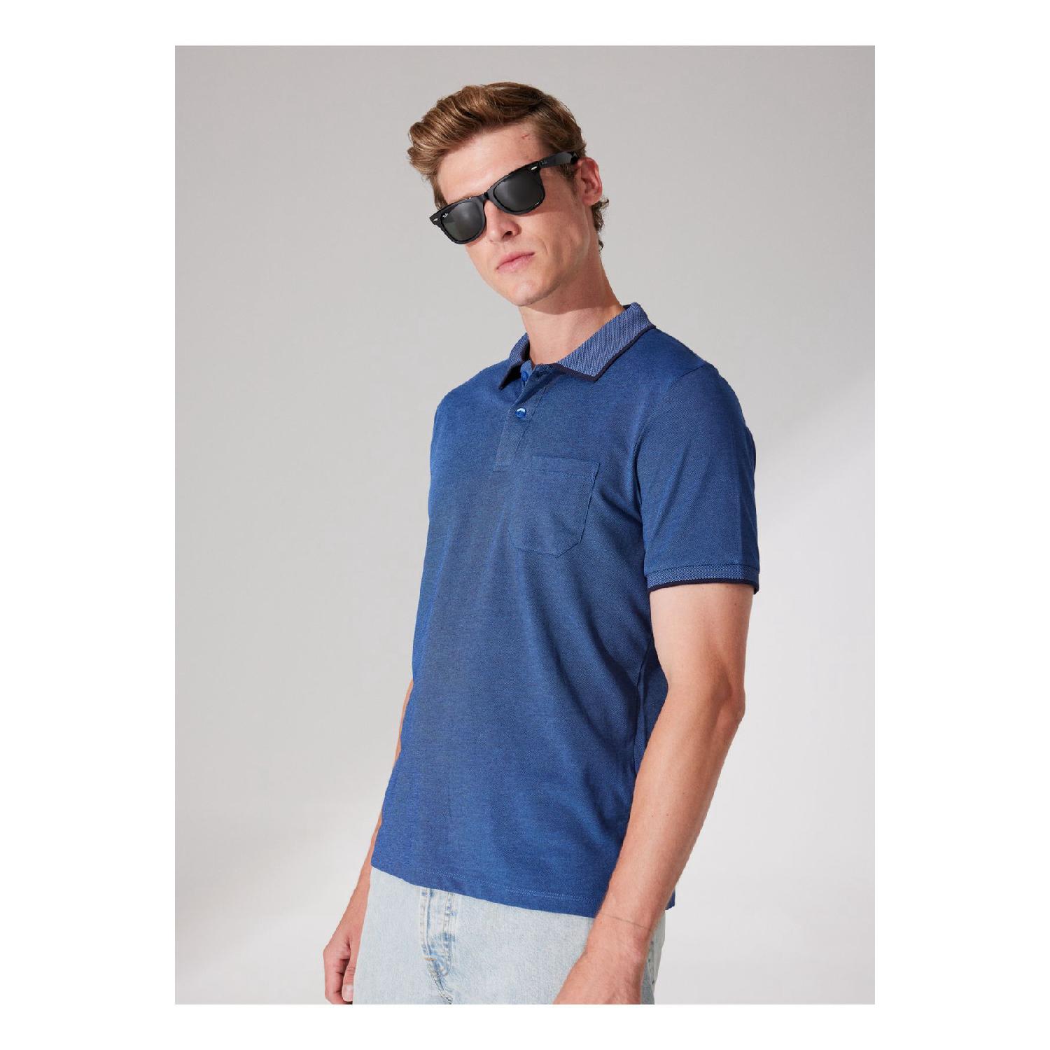 

Чоловіча футболка поло Altnyldz Classics Navy Blue Melange 4a9000000004 M
