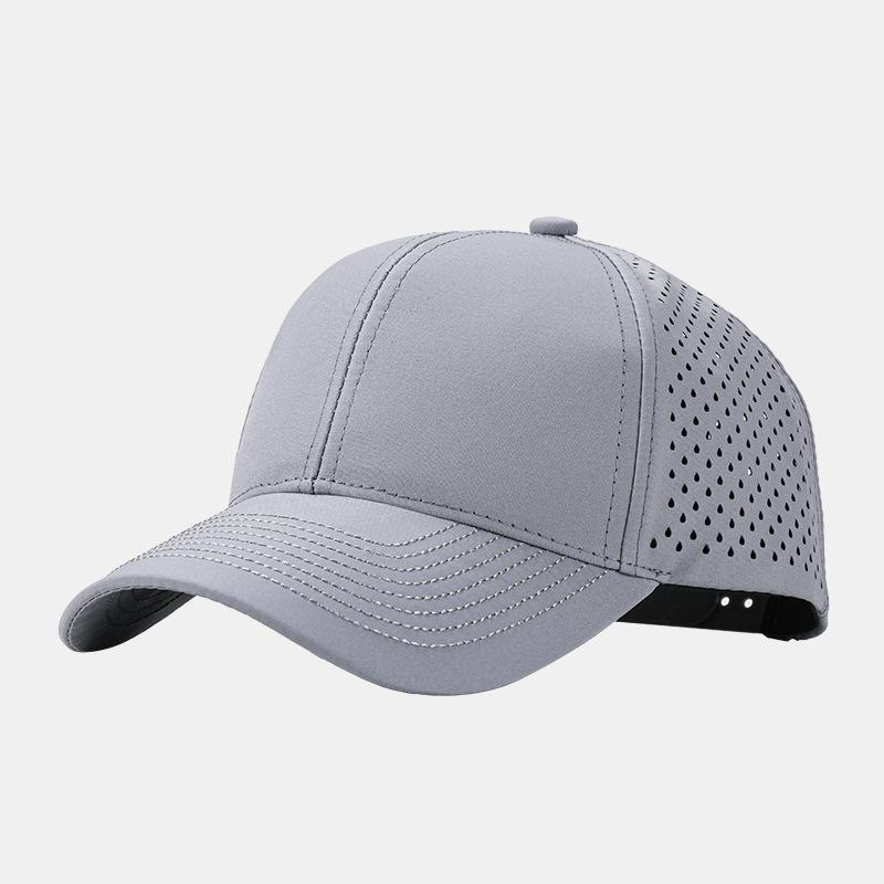 Korean-style Sunshade Sunscreen Cap Light Plate Punched Breathable Mesh 6-Panel 100% Polyester Sports Cap Outdoor Baseball