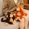 Kawaii Monkey Plush Soft Comfort Stuffed Dolls Decor Pillow Cartoon Animals Golden Monkey Kids Birthday Christmas Gifts