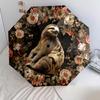Owl, Unicorn, Sloth, and Squirrel Pattern, Automatic Folding Umbrella, Portable and Foldable Design, 8 Ribs, a Christmas or Birthday Gift.