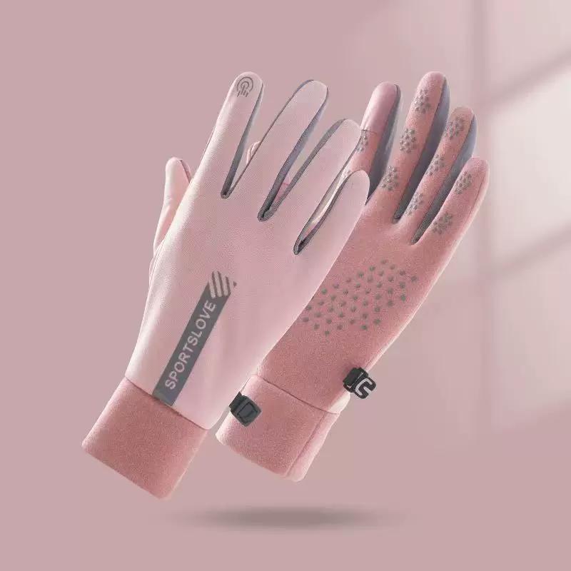 Windproof and Fleece-Lined Warm Motorcycle Winter Cold-Proof Riding Gear Full-Finger Men's Touchscreen Gloves Non-Slip