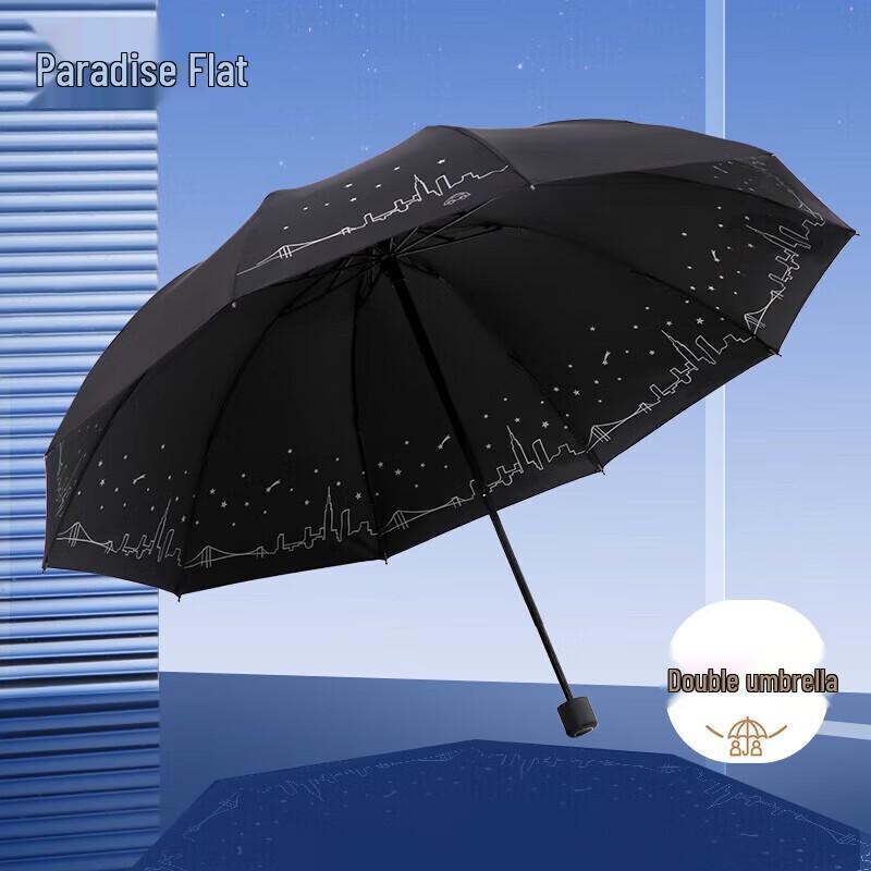 Paradise 31157E City Starry Sky Large Reinforced Triple-Fold Umbrella
