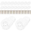 20Pcs Glass Holder Clips Strong Clamp for Mirror Glass Doors Cabinet Wardrobe Acrylic Panels Mirror Holder Clips