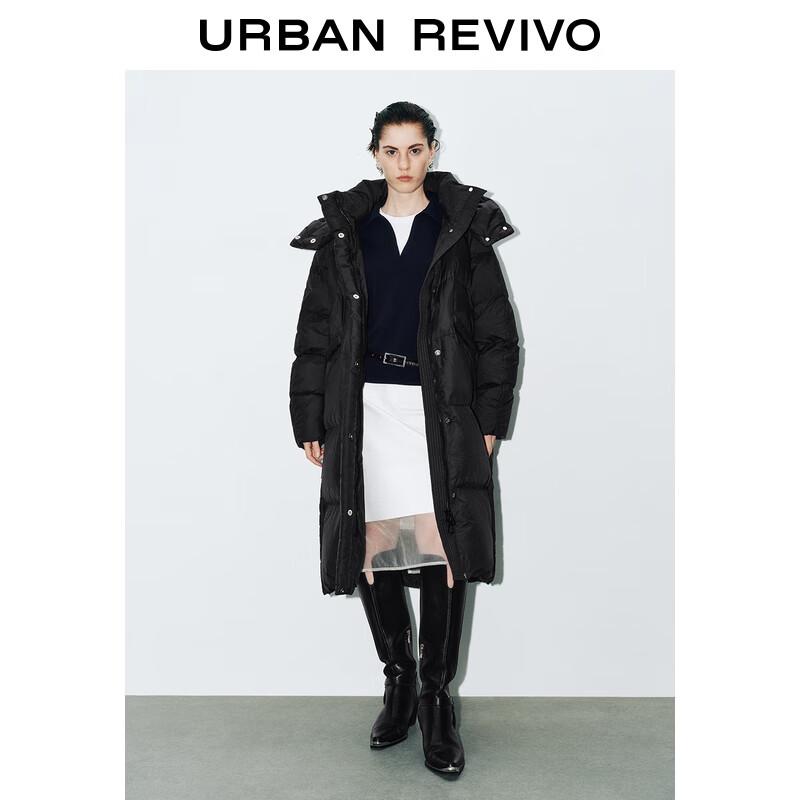 UR Elegant Oversized Hooded Quilted Down Jacket S(XS-S)