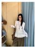Korean Lace Thermal Slim-Fit Women's Long-Sleeve T-shirt, Autumn/Winter 2025 Style