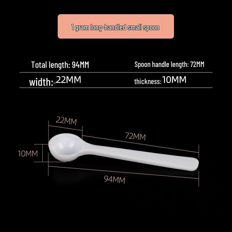 Jednorazowe Plastikowe Łyżki Miarkowe: 1-10 g dla Mleka w Proszku i Płynów