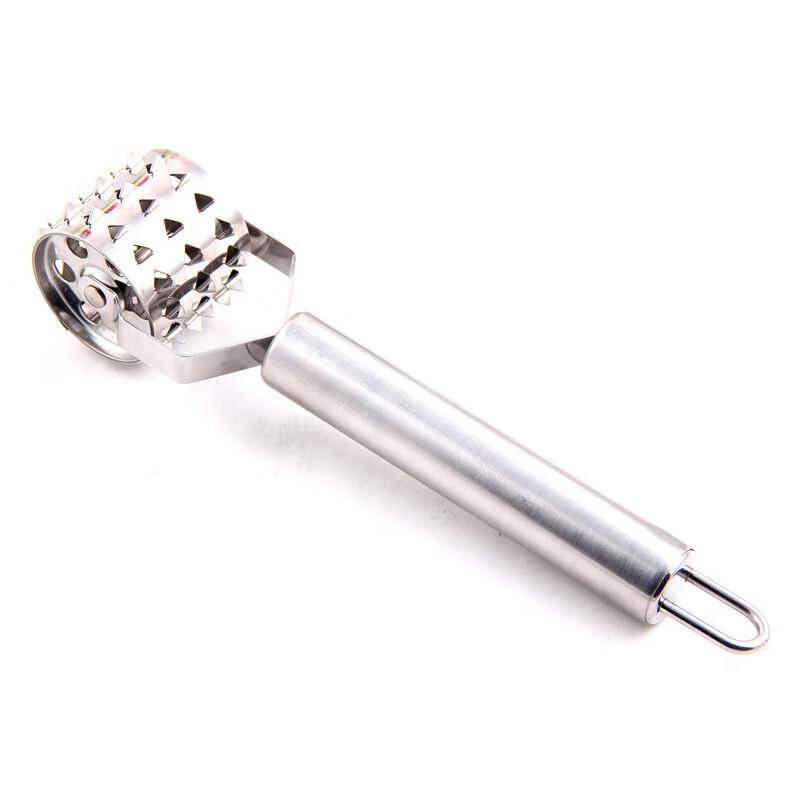 LONSAN Stainless Steel Rolling Meat Tenderizer & Dough Docker Set