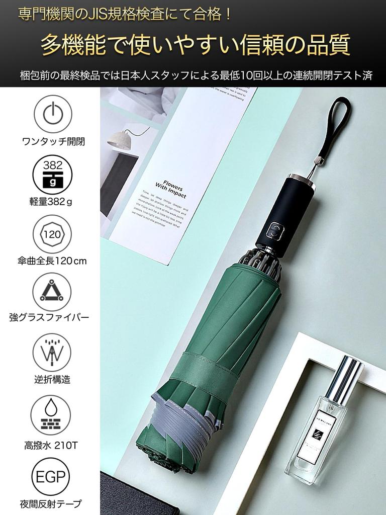JIS standard Reverse folding umbrella that keeps you from getting wet when getting on and off the automatic opening and Large folding Lightest of its