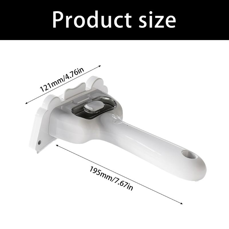 Dog Grooming Brush For Loose Hair Removal Gentle Massaging Comb Reduces Shedding Sprayer Metal Durable Design