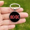 1PC AC/DC 1975 Rock & Roll Glam Style Keychain Durable DIY Car Keyring Accessories Souvenir Gift for Men Woman