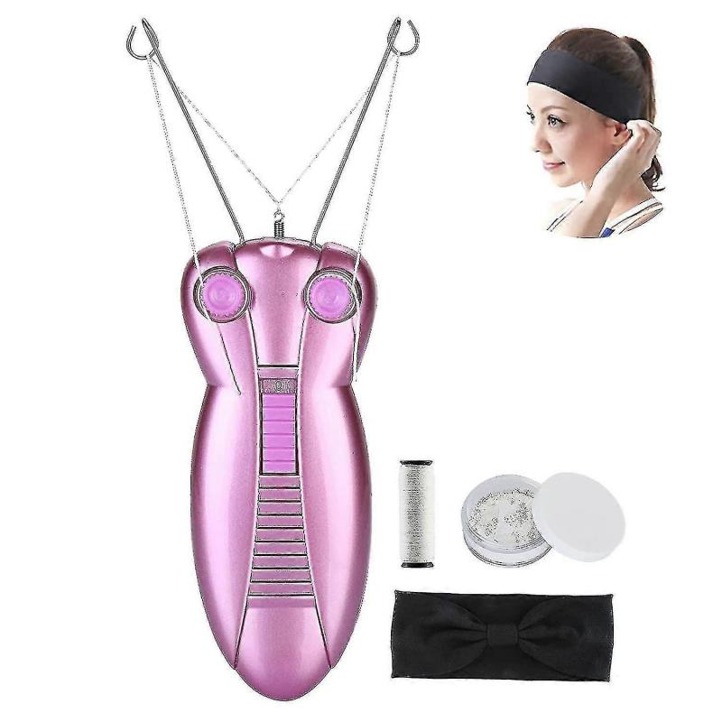 Epilator Electric pentru Păr Facial pentru Femei, Frumusețe Femei, Epilare cu Ață Facială, Îndepărtare Păr, Aparat de Ras, Masaj Facial, Trage Fețele