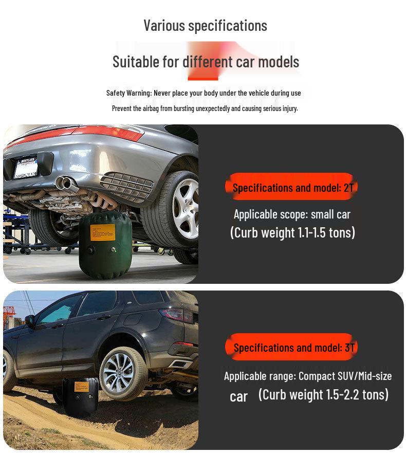 Inflatable Off-Road Airbag Jack - 3T/4T/5T Capacity for Auto Rescue and Repair