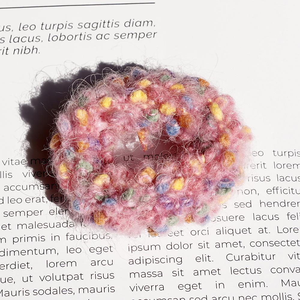 High Elasticity Plush Hair Ties - Candy Color, Soft On Hair, Perfect for Autumn & Winter Styling