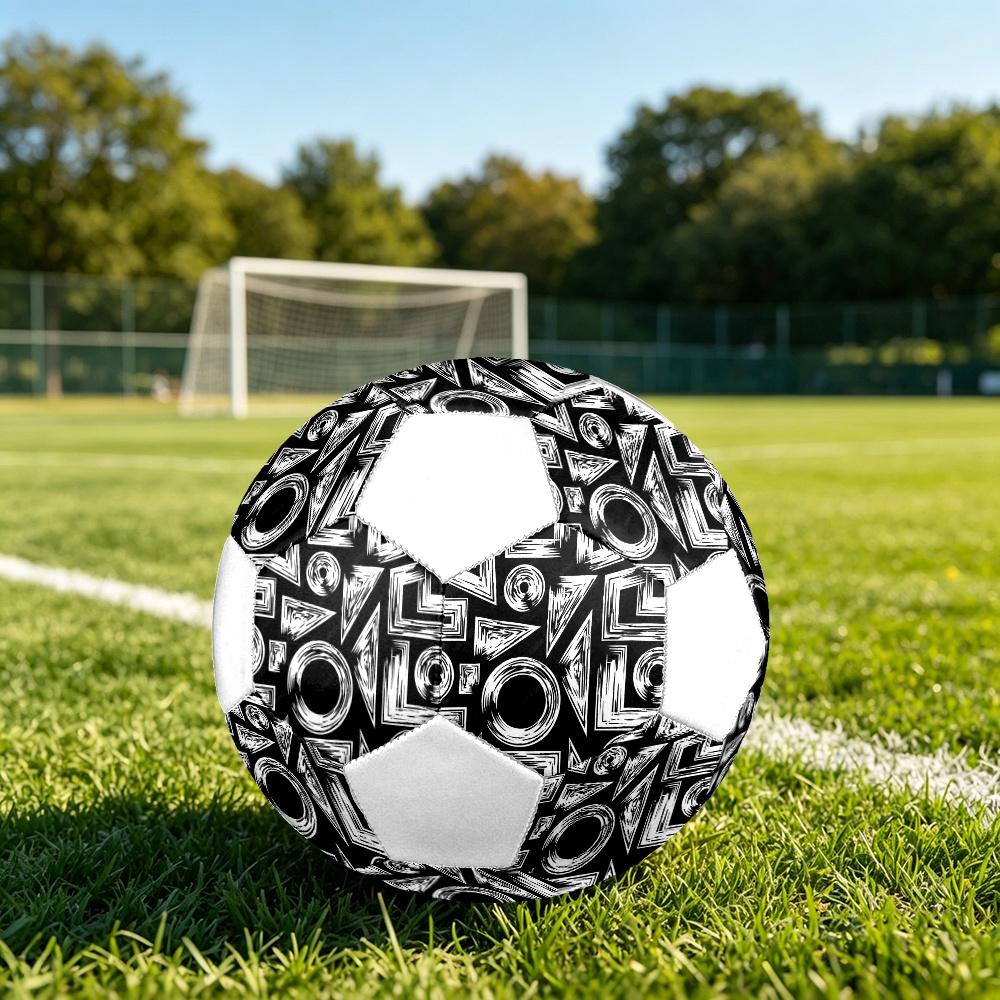 1pc Abstract Geometric Durable Soccer Ball/Football, Size 5, Perfect for Training, Entertainment And Competition,Gift yy26060665
