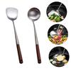 NAMOARLY 1 Set Long Handled Cooking Spatula, Stir-fry Ladle, Serving Spoon, Wok Tool Set, Stainless Steel Spatula Spoon Set, Wok Spoon Set, Spatula La