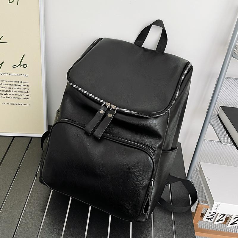 

Новий поліуретановий ретро-рюкзак, комп’ютерний рюкзак, корейська версія модного туристичного рюкзака, студентський шкільний рюкзак великої місткості чорний