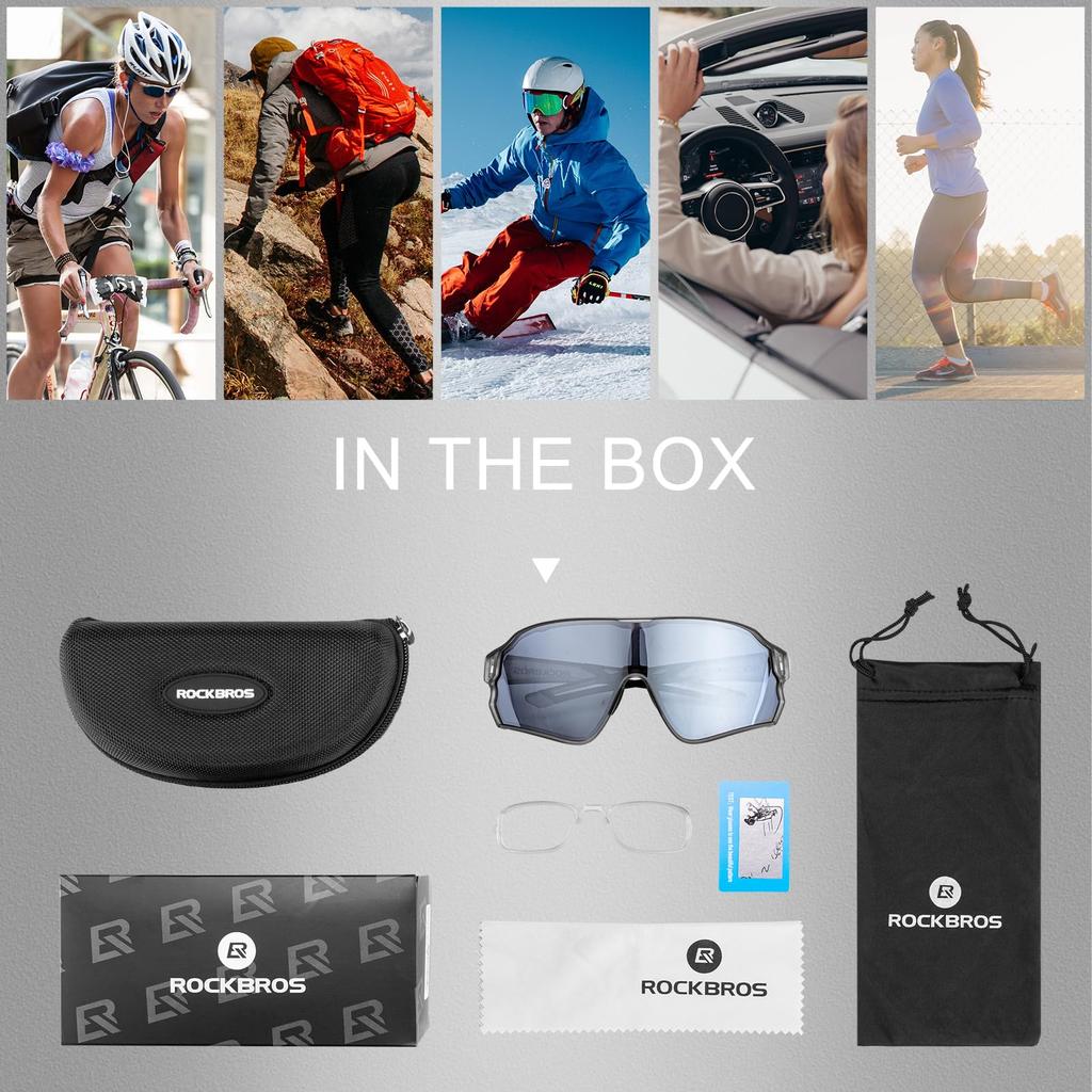 Polarized Sports Cycling UV400 Polarized [ROCKBROS] Sunglasses, Sunglasses, Sunglasses, Ultralight, Eyewear, Lenses, Unisex, Fishing/Baseball/Running