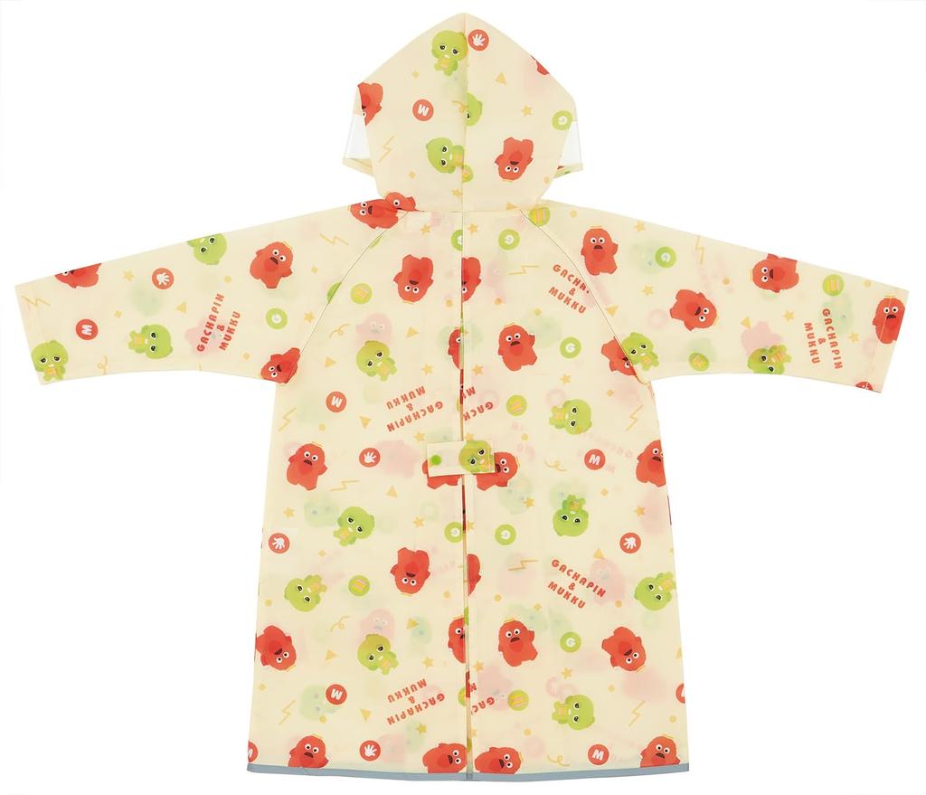 Skater Gachapin Mukku Length Suitable for Heights RACO1M-70278 & Raincoat, Size 71cm, 110-125cm