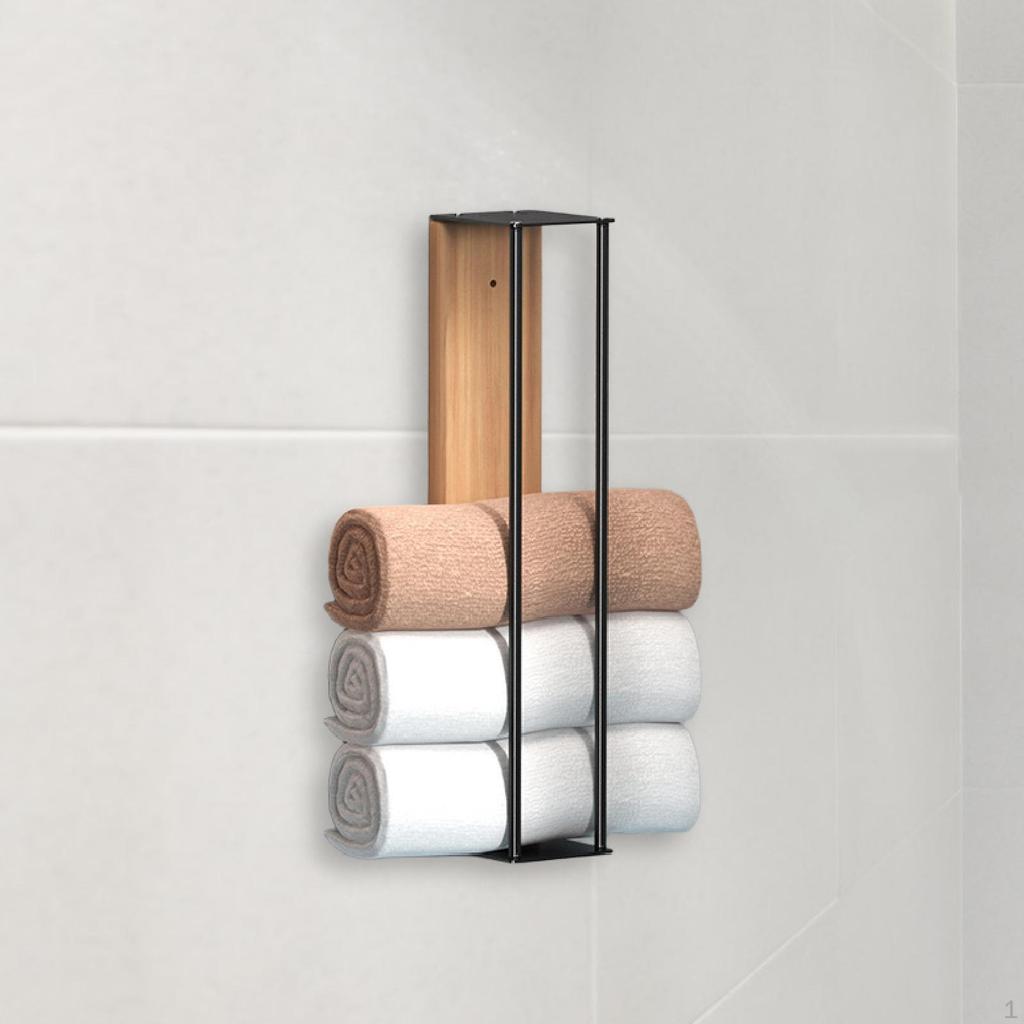 Towel Rack Bath Holder Bathroom Organizer Storage for SPA Washcloths