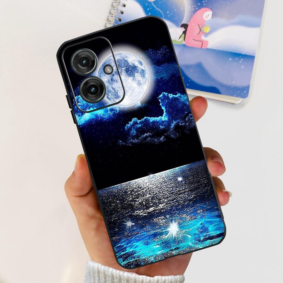 Für Motorola Moto G55 5G Hülle Niedliche Cartoon Katze Tiere Weiches Silikon Stoßfeste TPU Rückseite Handyhülle Für MotoG55 G 55 Funda