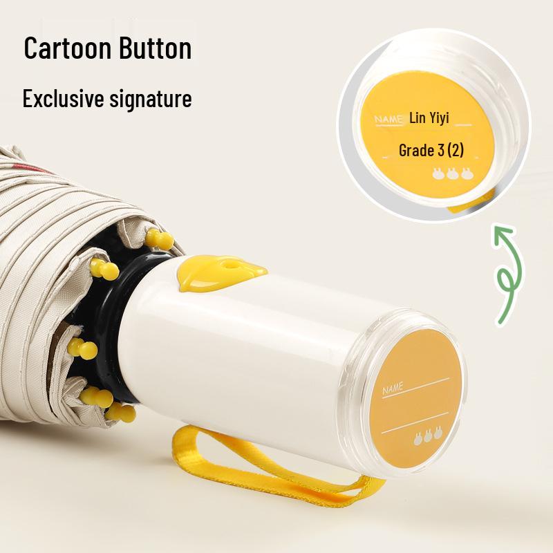 Automatic Cartoon Kids' Umbrella: Sun Protection, Windproof, Anti-lost, One-button Open/Close, Safety Anti-pinch