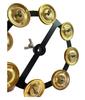 Cymbal & Bell Drum Rack with Shaker and Double Row Gold Cymbal