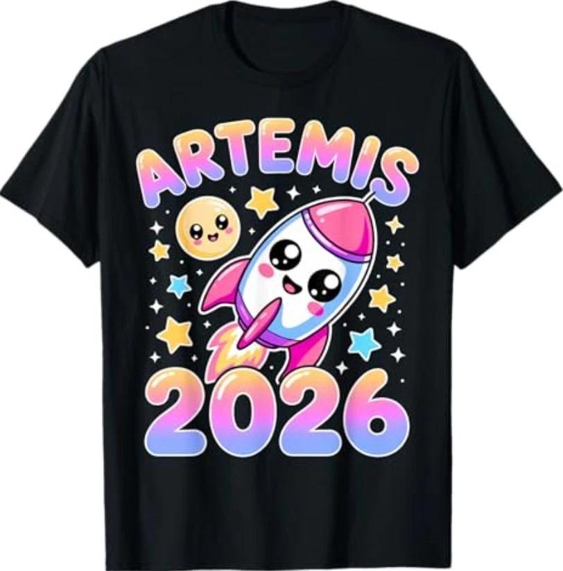 Artemis II 2026 Cute Design for Launch Back to The Moon T-Shirt XXL