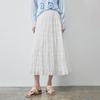 Women's Wrinkled Bubble Texture Tiered Skirt