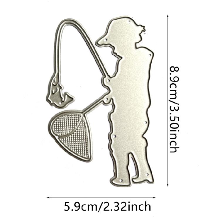 Fishing Man Die Cuts Fishing Cutting Dies Embossing Tool for DIY Scrapbooking