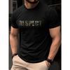Men's T-shirt 3D Letter Printed Short Sleeved Shirt