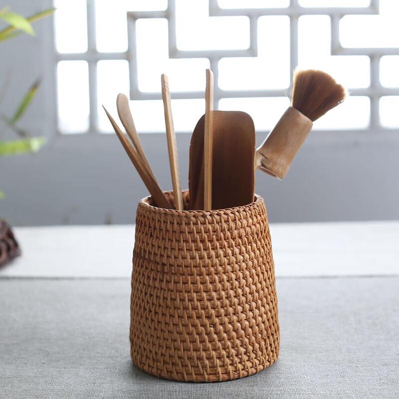 Shangqi Rattan Woven Tea Ceremony Tools Set