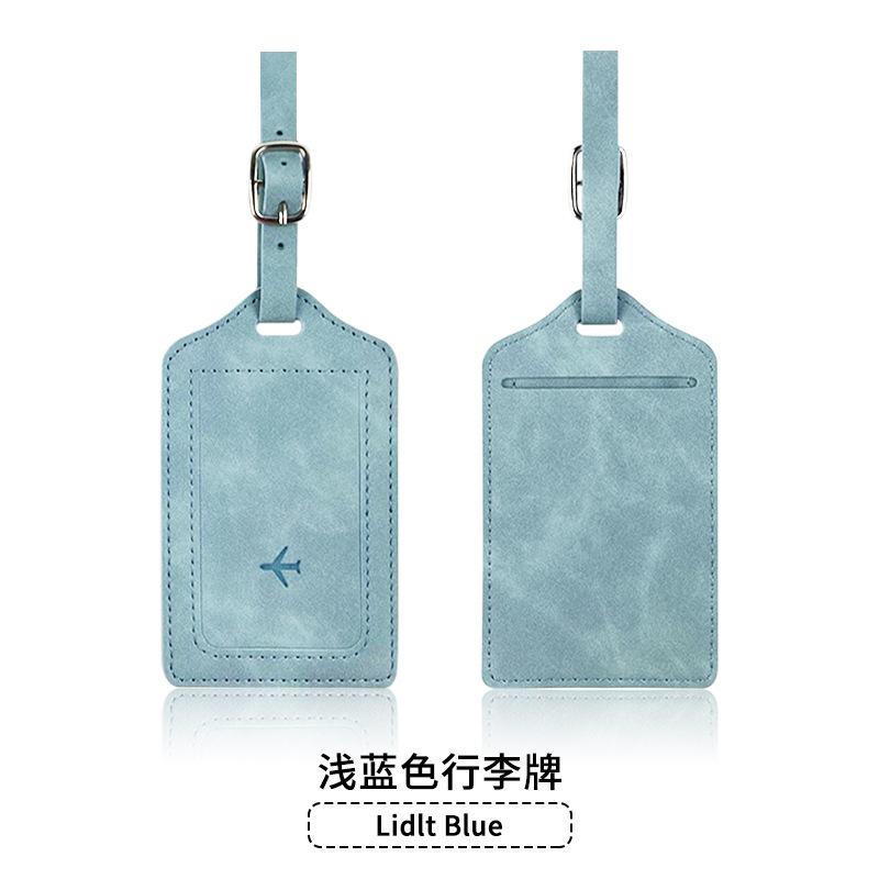 Pu leather anti-magnetic passport bag luggage tag set leather anti-theft brush rfid passport holder ID bag passport cover
