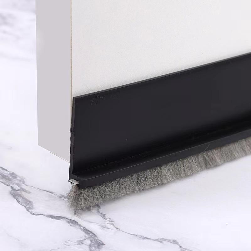 Door Seal Draft Stopper with Brush Reduce Noise, Rubber Door Sweep Breeze BlockerInsect Proof, Dust Proof and Sound Proof Seal