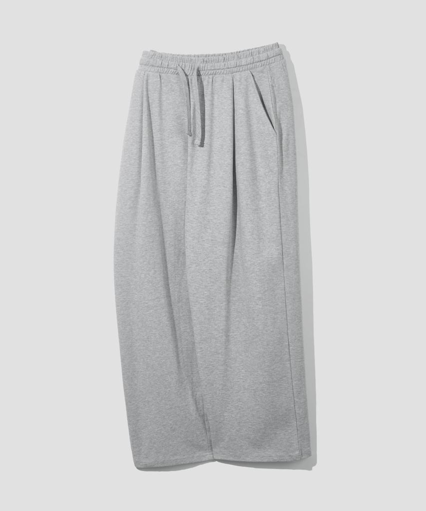 Age O.D. Single-Pleat Wide Sweatpants [Gray]