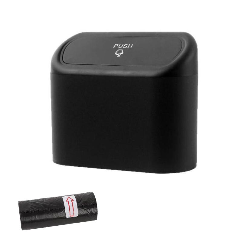 Car Trash Can (With Lid) Contains Garbage Bags, Small Car Trash Can, Leak-Proof Mini Car Accessories A1