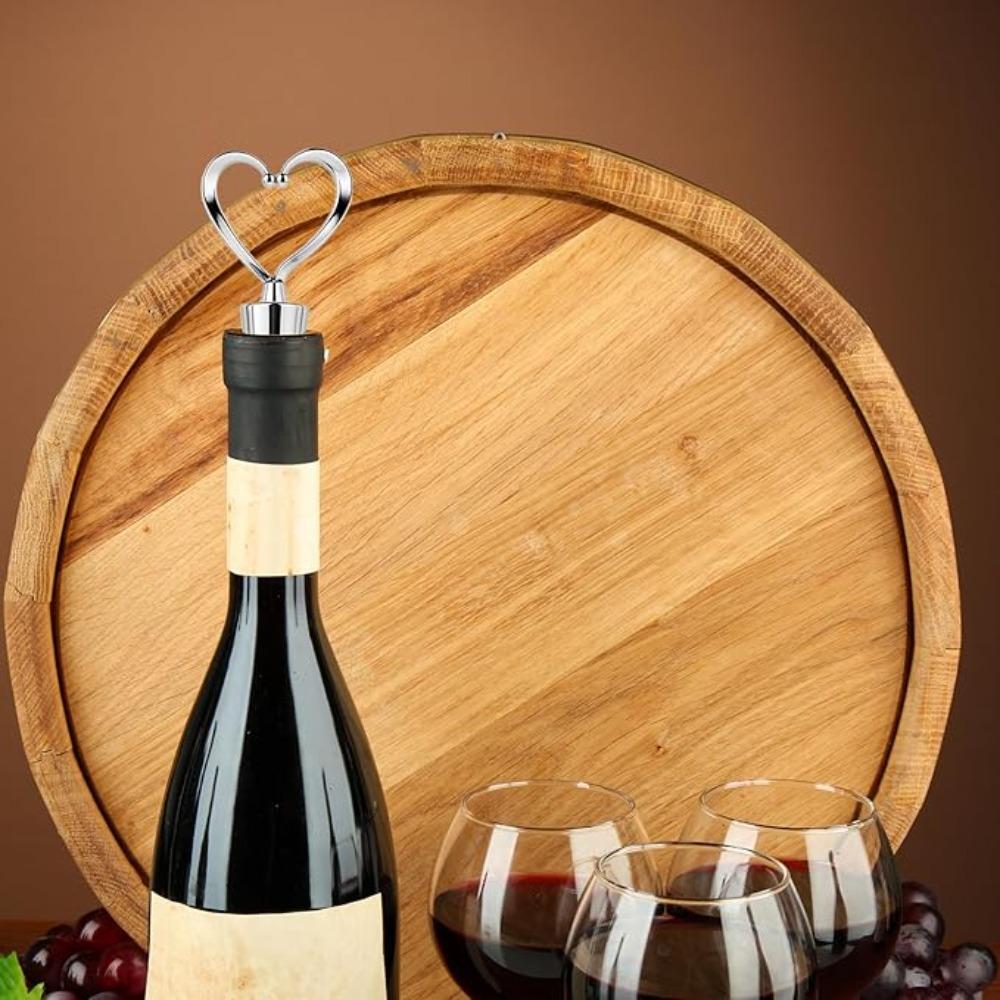 4/1PCS Wine Stopper Reusable Wine Stoppers Heart Shape Wine Beverage Bottle Wine Outlet Cap for Wine Champagne Beer Collection