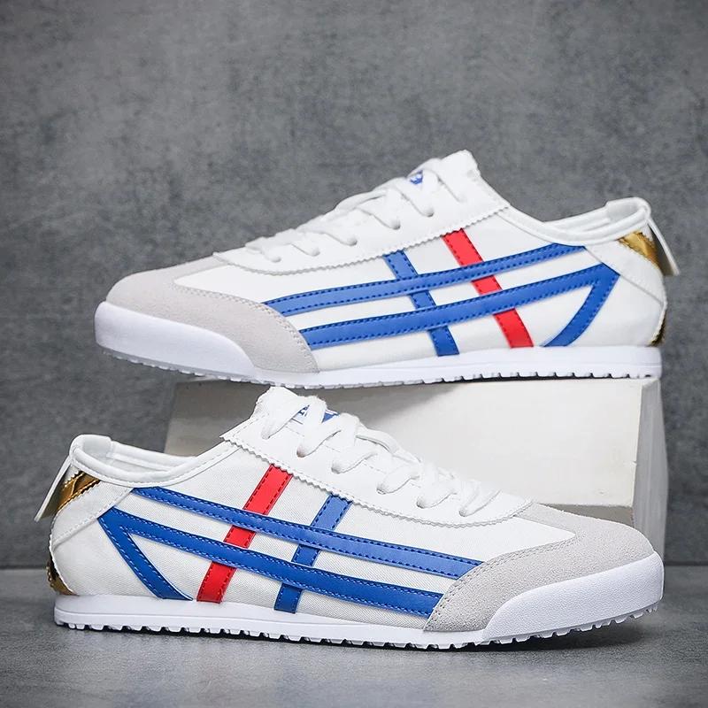 Shoes for Men Breathable Lace Up Flat Bottom Sports Shoes Soft Sole Walking Shoes Forrest Gump Classic Running Shoes Sneakers