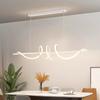 Nordic dining table pendant light modern living room pendant light home lighting bedroom decoration strip linear wave light