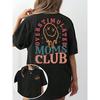 Damen-T-Shirt „Overstimulated Moms Club“ – Lustiges Motiv aus dem Mutterleben – Lässiges schwarzes Oversize-Top