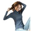 2026 Women's Korean Style High Neck Slim Fit Long Sleeve T-shirt - Spring/Autumn Collection