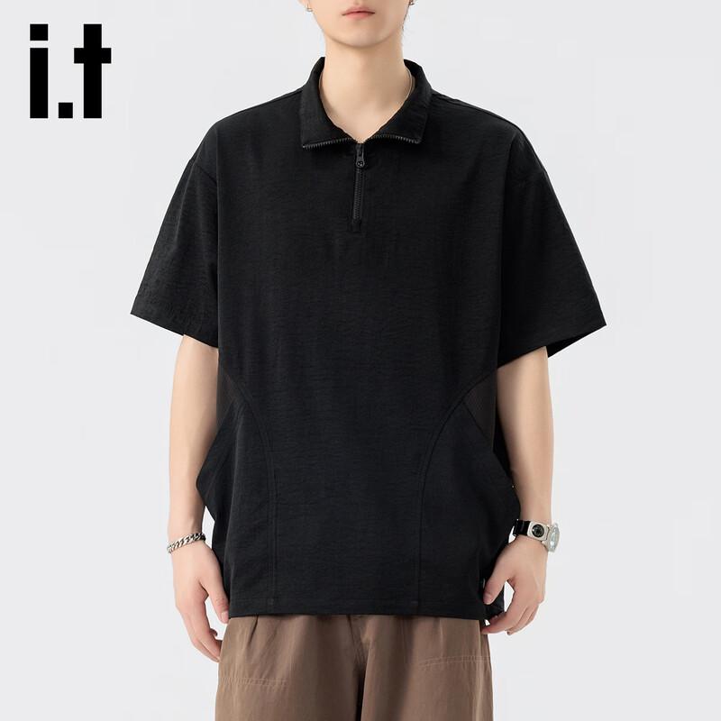 Izzueit Men s Quick-Dry Half-Zip Polo T-Shirt 7XL