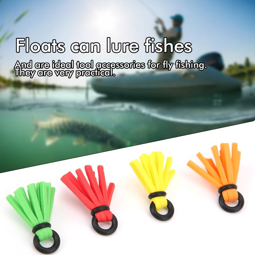 12PCS Foam Fly Fishing Float High Buoyancy 4 Colors Mixed Fly Fishing Indicators Lightweight Fishing Positioning Floats