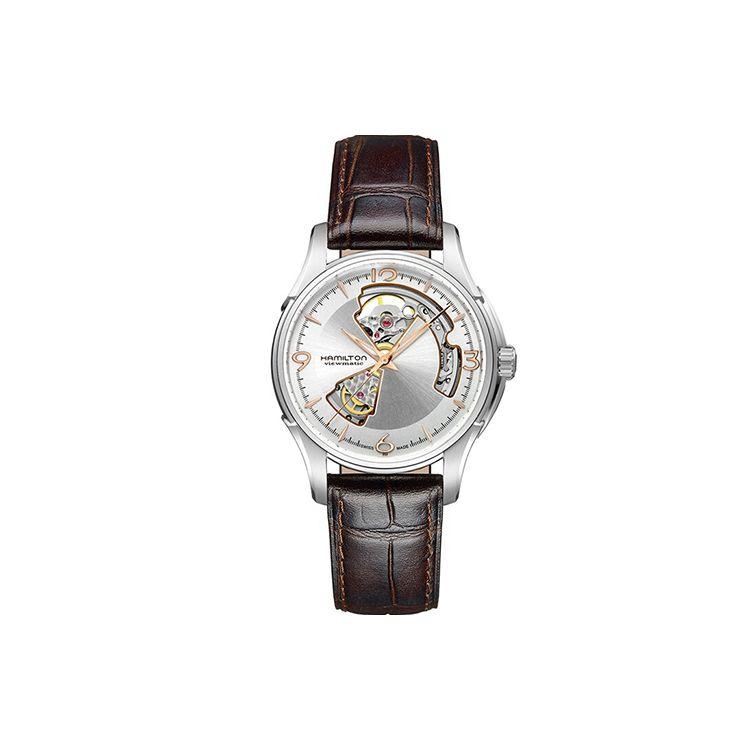 Hamilton Men's Silver Jazzmaster Series Automatic Mechanical Movet Waterproof Three-Hand Luminous Window Watch 40Mm Dial Watches H32565555